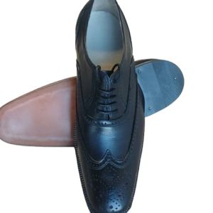 کفش مردانه چرمی دست دوز مشکی لیوار